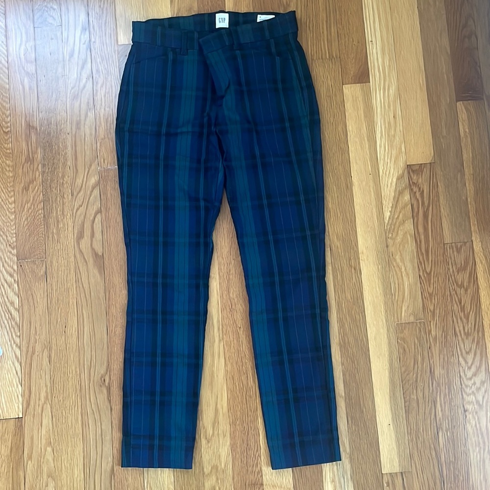 Gap signature skinny chino plaid pants